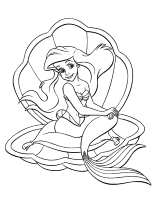 A coloring page of princess
